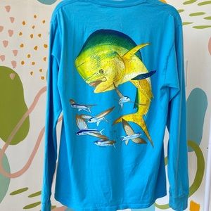 Guy Harvey long sleeve blue T-shirt